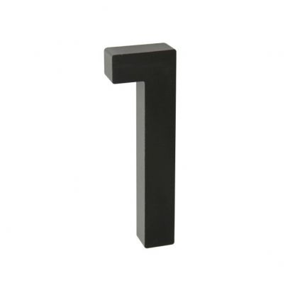 Domovní číslo "1", RN.100LV, broušené, černá
